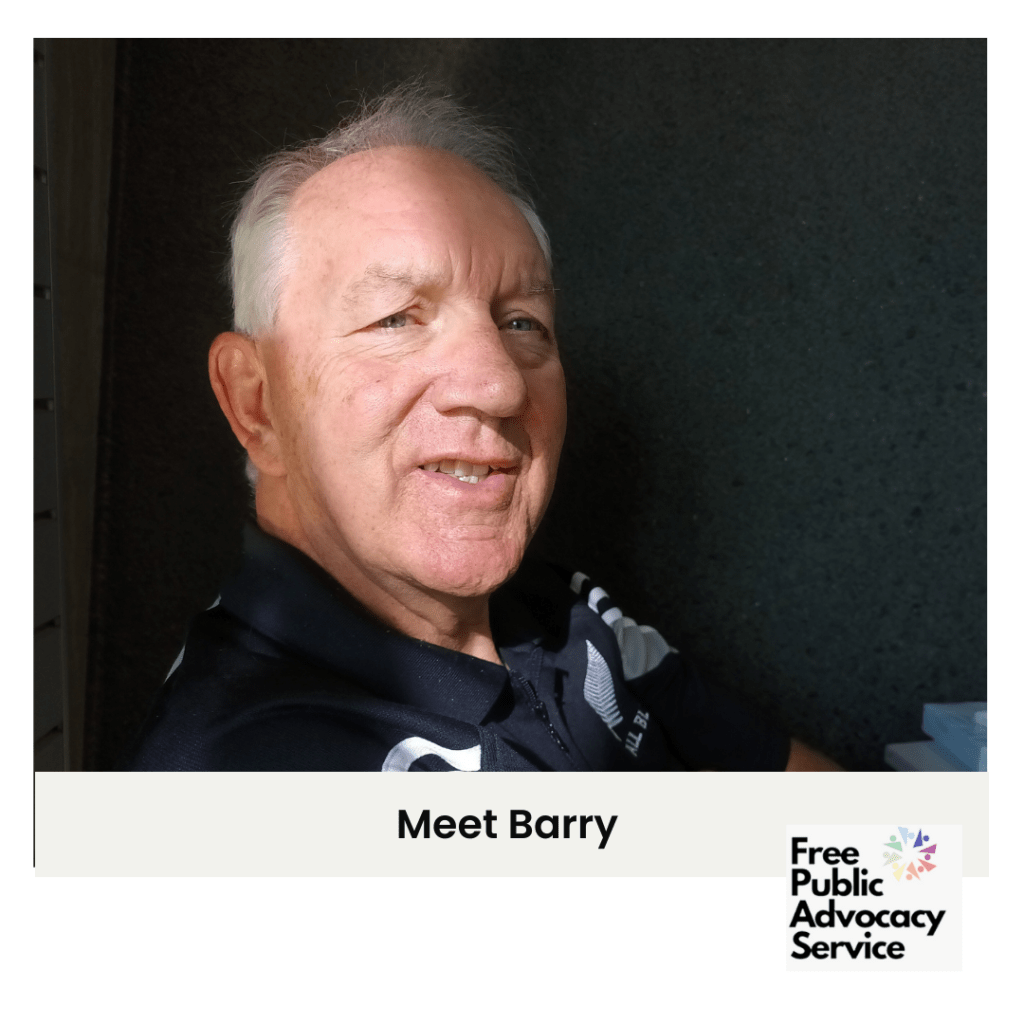 A profile picture of Barry, an advocate with the Free Public Advocacy Service